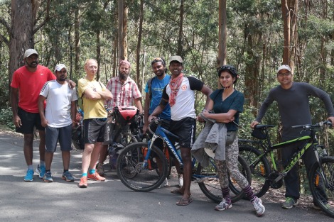 Rarer than tigers.... Indian cyclists! These fresh faced guys were on a weekend break from Chennai.